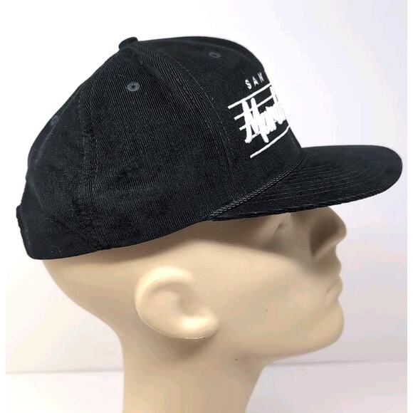San Diego March and Ash Logo Snap Back Hat Cap Black Corduroy Adjustable NEW NWT - Picture 4 of 14
